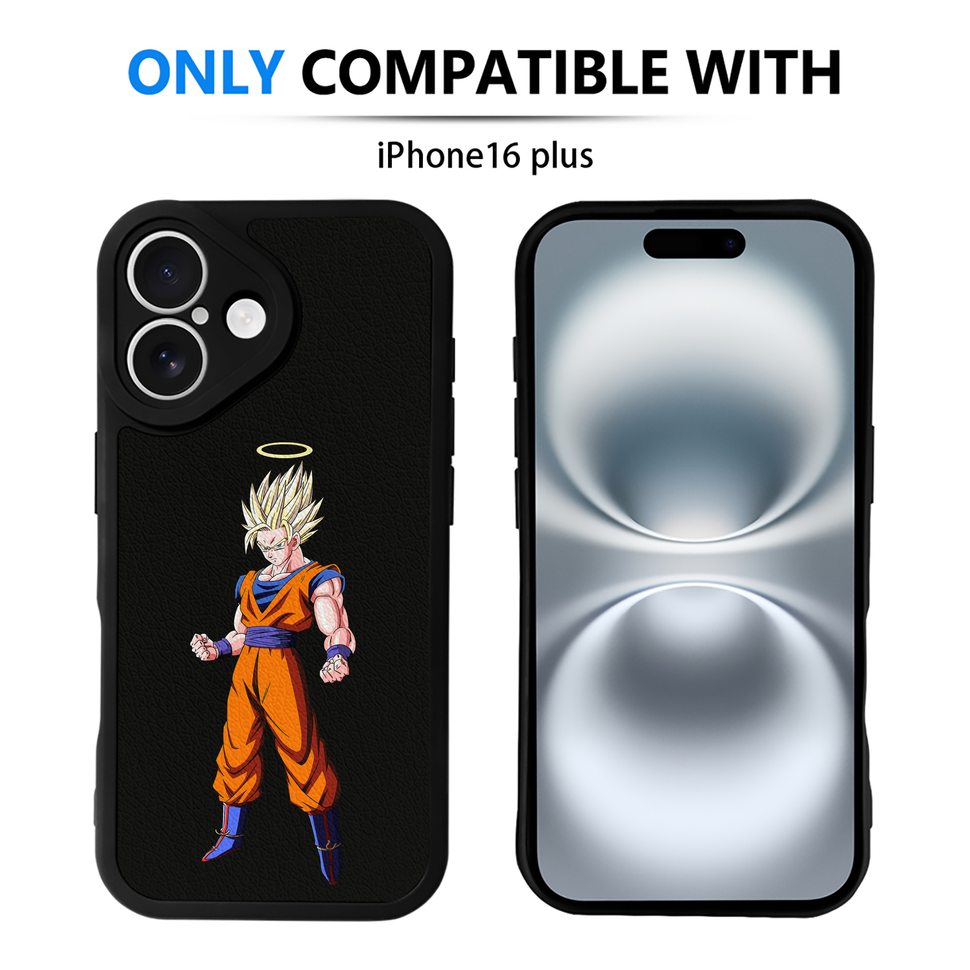 （画像用） ドラゴンボール 孫悟空（そん ごくう）Son Goku カカロット DRAGON BALL Kakarotto 【iPhone 16シリーズ対応】シリコンスマホケース（レザー調） 材質：シリコン